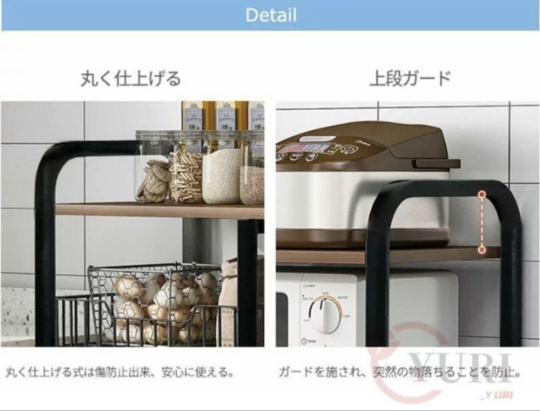 レンジ台 食器棚 電子レンジ対応 キッチンラック オーブン キャスター付き