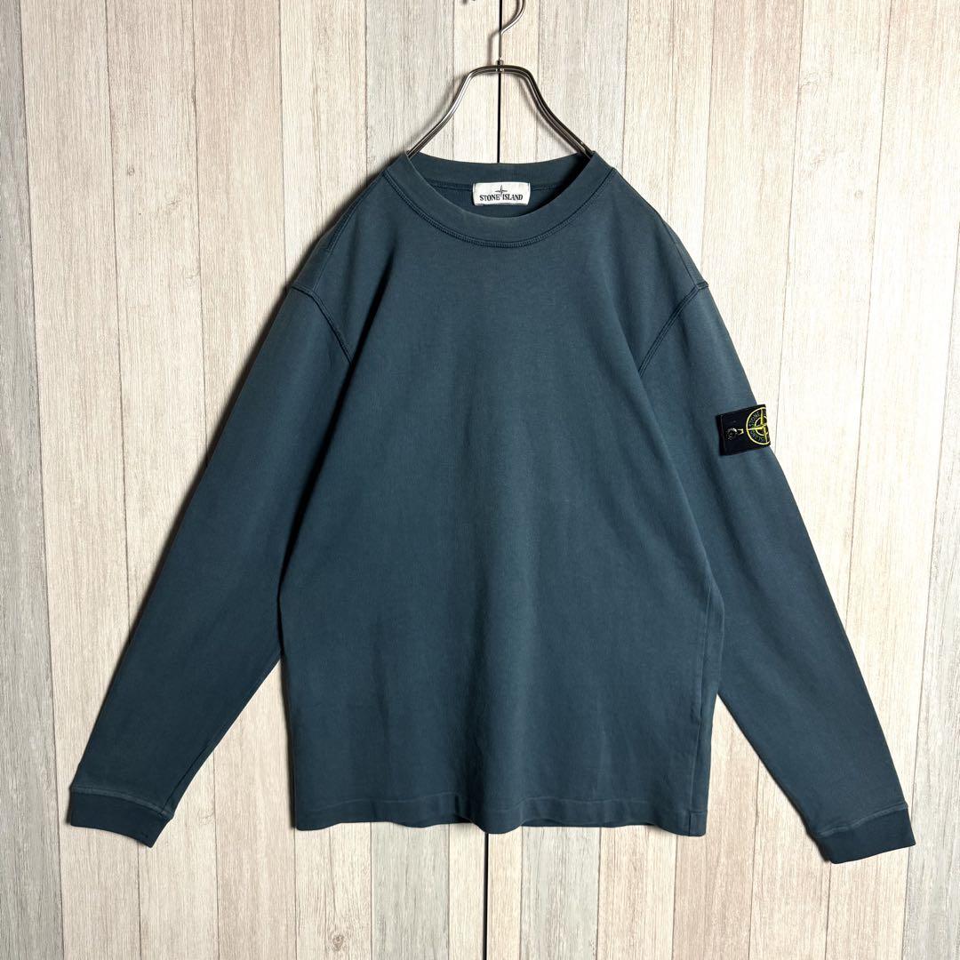 3135【QR確認済】ストーンアイランド アーム刺繍ロゴワッペン 長袖 Tシャツ