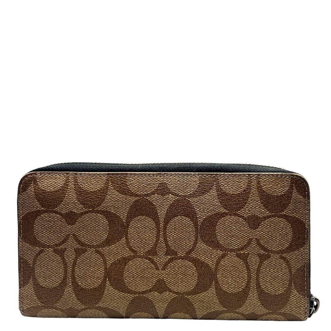 COACH シグネチャー ラウンドファスナー レディース 長財布 6400