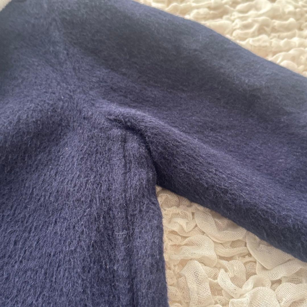 Theory シャギーダブルフェイスクリーンダッフルコート ネイビー グレー P Theory シャギーダブルフェイスクリーンダッフルコート ネイビー グレー P