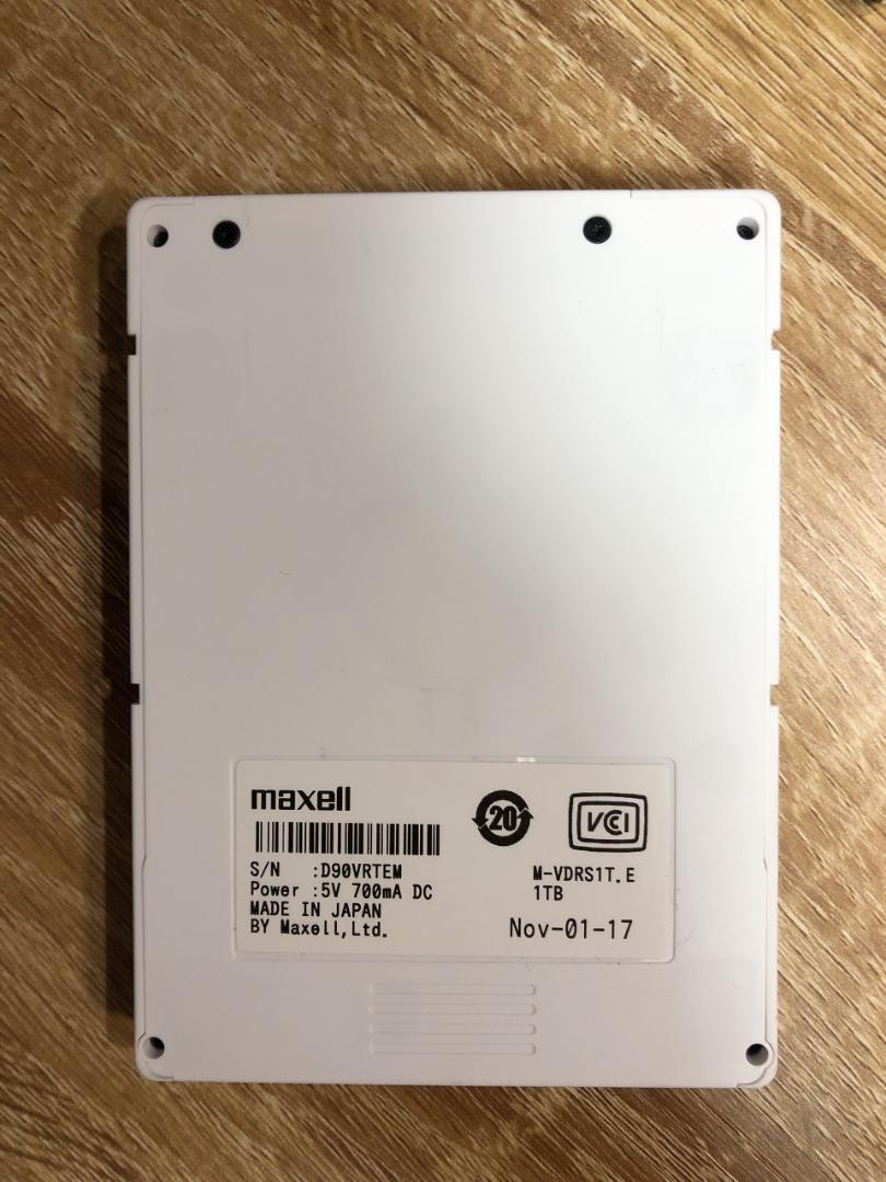 マクセルmaxell iV 1TB M-VDRS1T.E カセットハードディスク