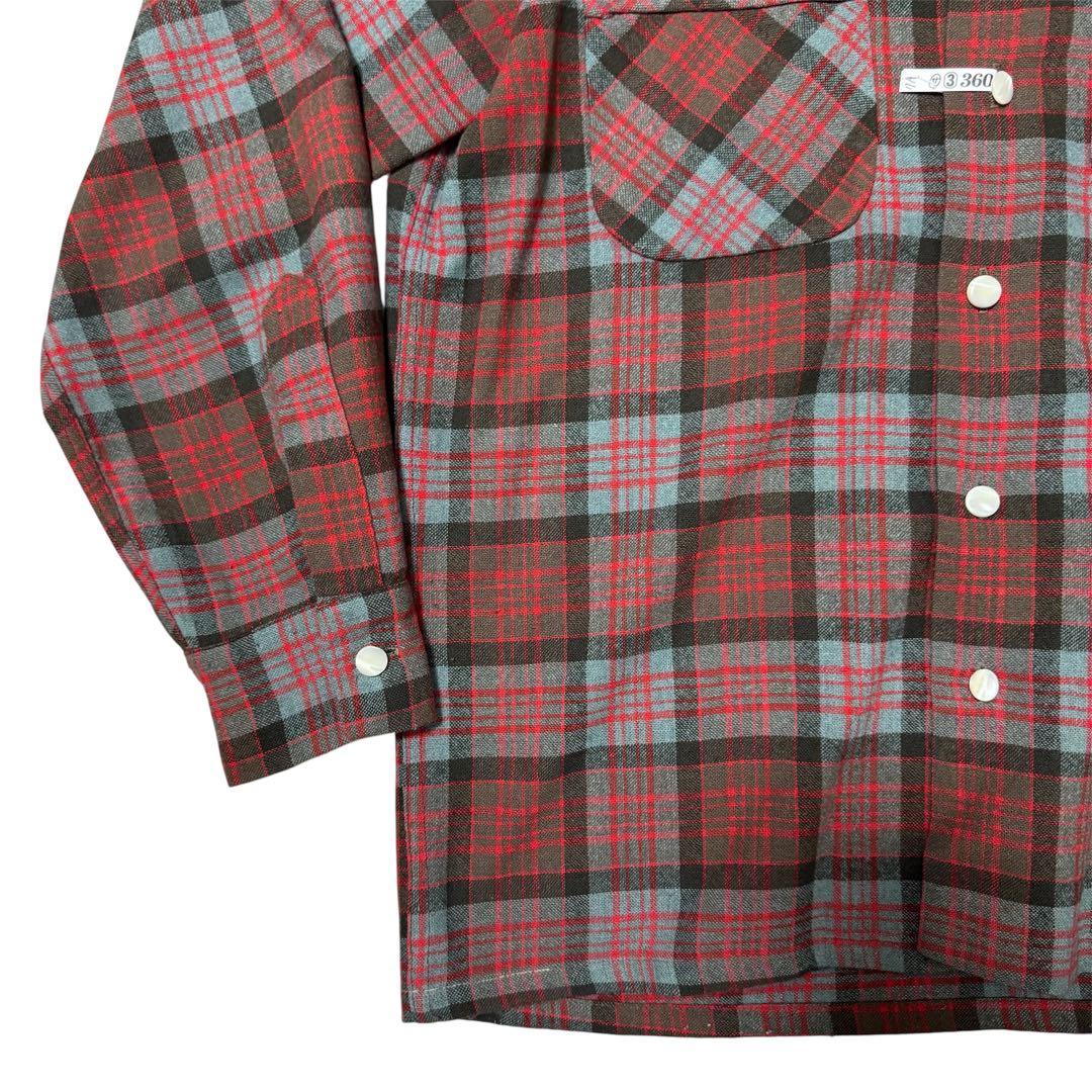 Sportsman Cal‑Made 60s 開襟 ウールシャツ ボックス