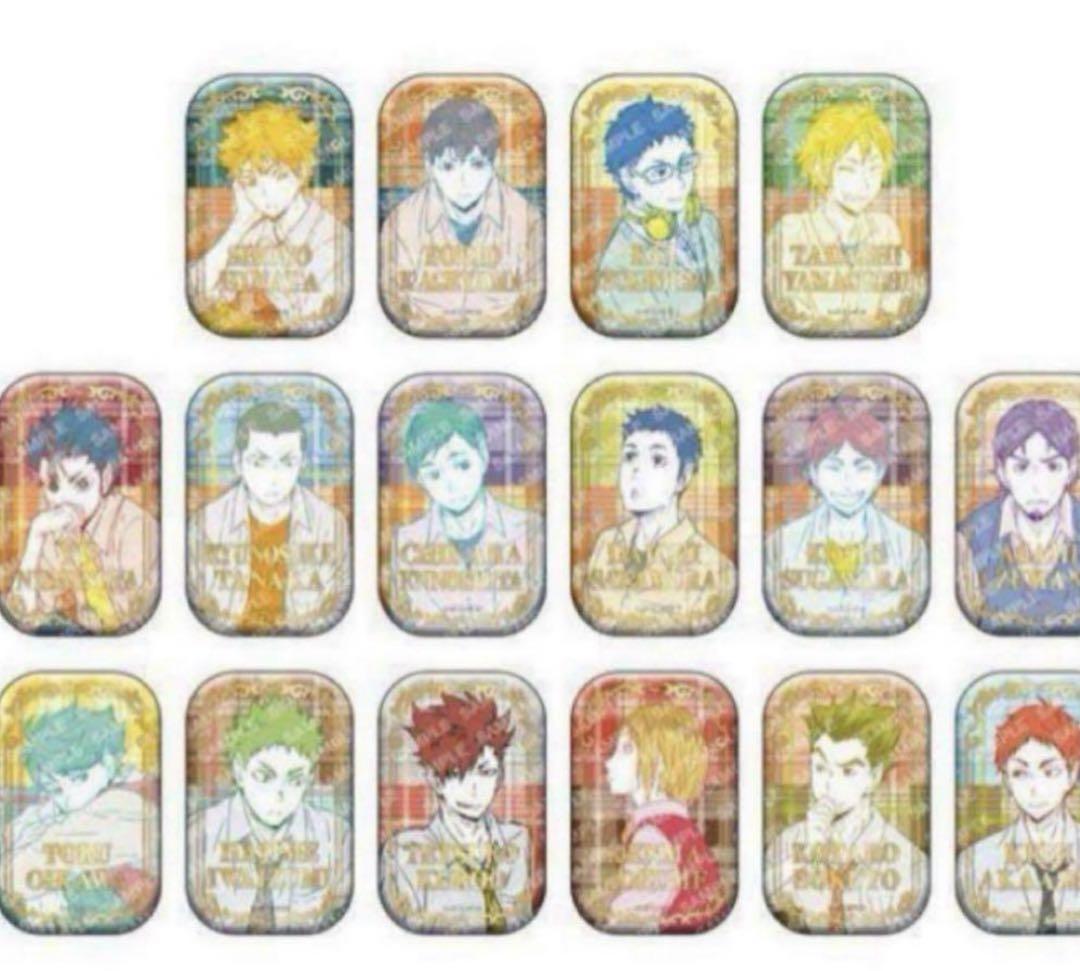 ハイキュー セブンネット限定 スクエア缶バッジ オフショット×カラー第一弾 新品