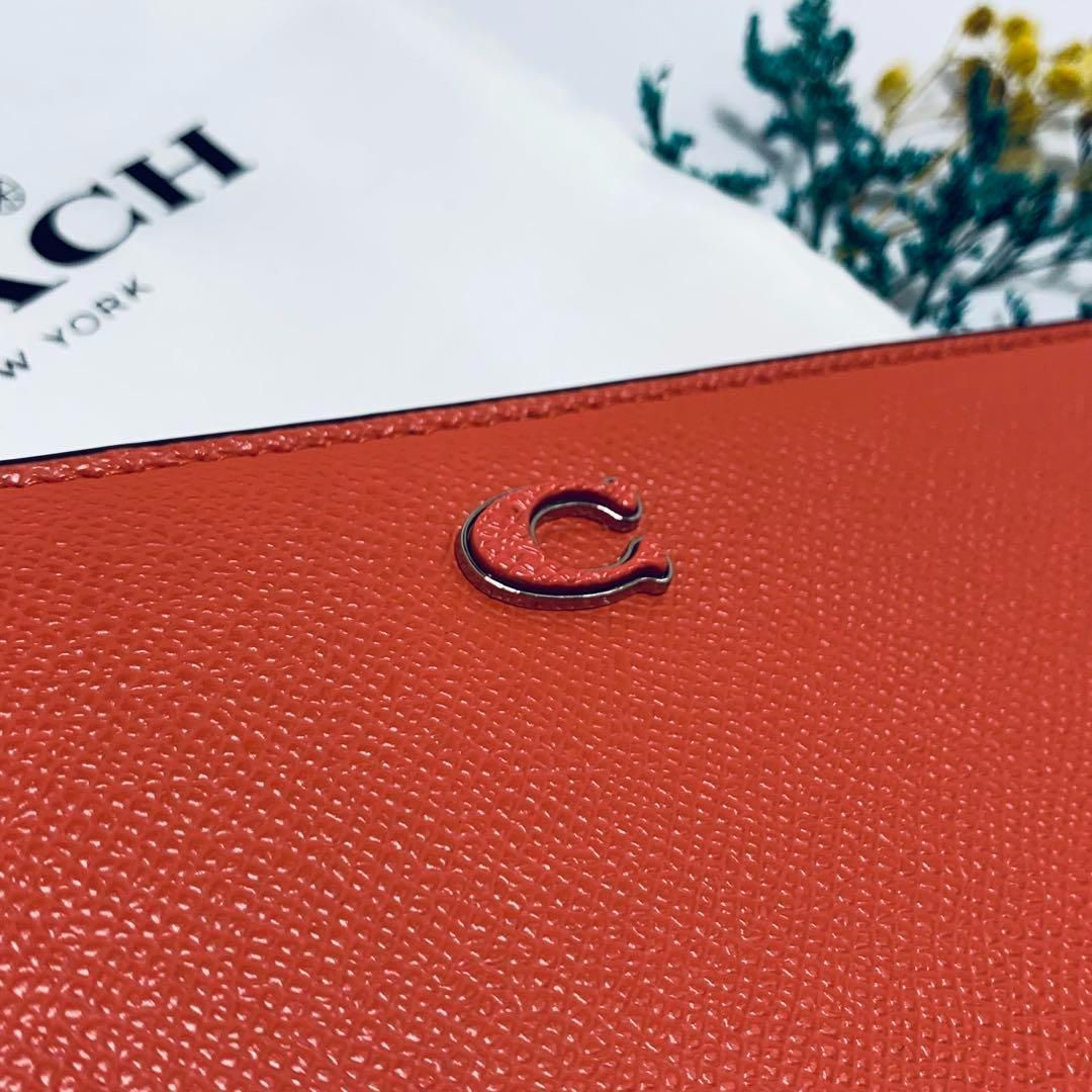 COACH オレンジ レザー 長財布