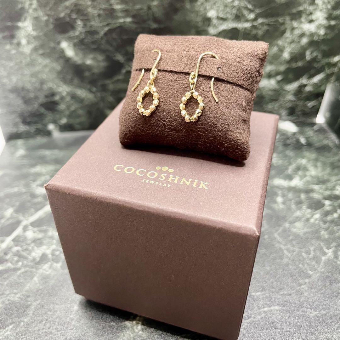 K10PCロング×ミラーボール フックピアス（ピアス） | COCOSHNIK