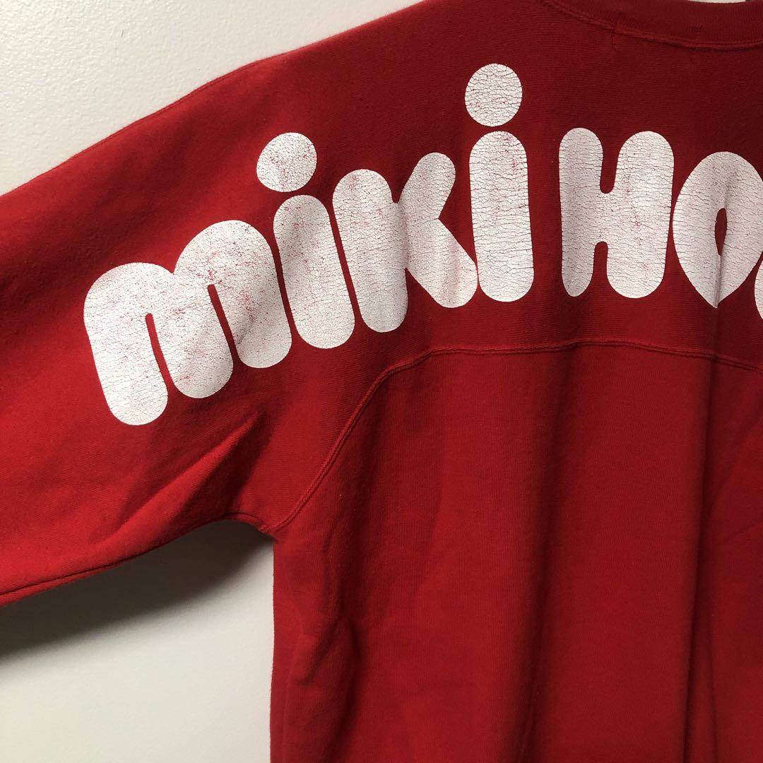 Used MIKIHOUSEミキハウスmen’s背面アーチロゴレッドスウエットM