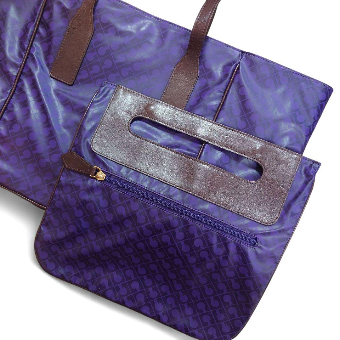 美品】GHERARDINI ゲラルディーニ トートバッグ ハンドバッグ 紫