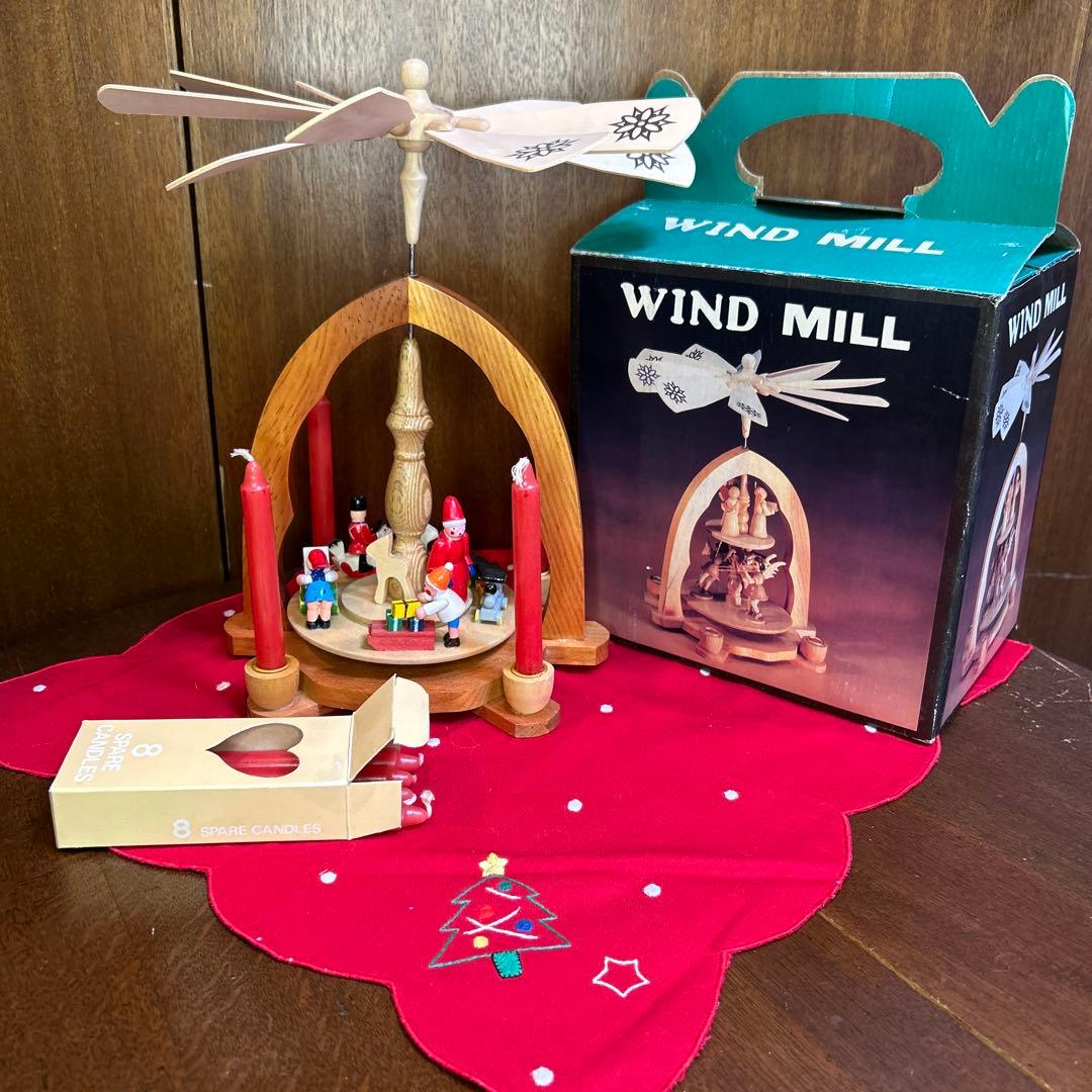 ドイツザイフェン キャンドルウィンドミル クリスマスピラミッド