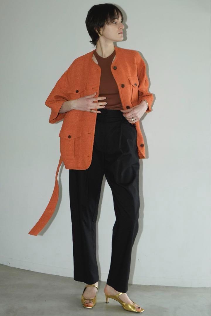 新品未使用　定価4万　クラネ　HALF SLEEVE TWEED JACKET