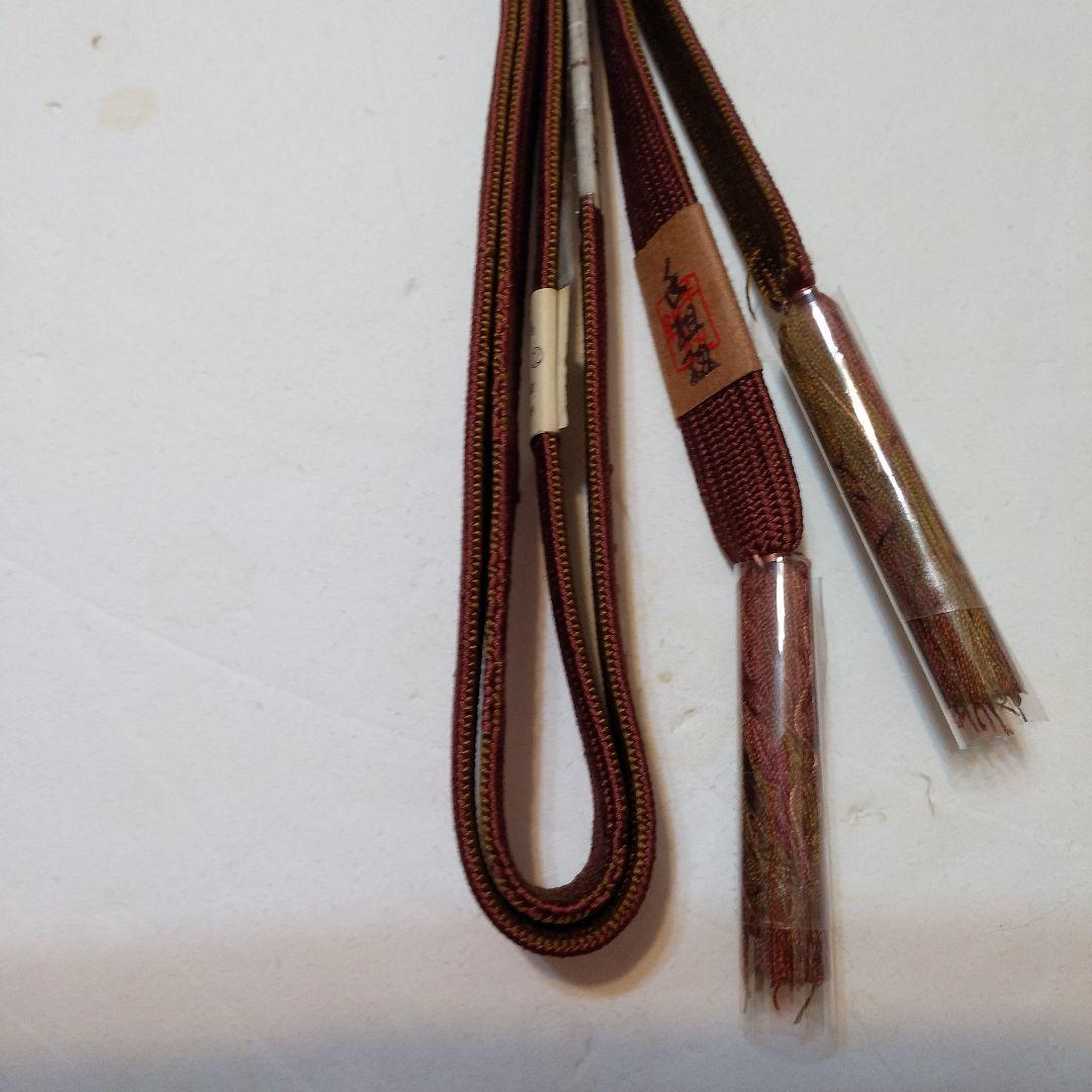 撫松庵帯揚げ帯締めセット 正絹 No590