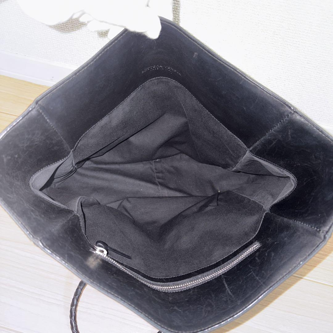 BOTTEGA VENETA トートバッグ ネイビー A4収納 - メルカリ