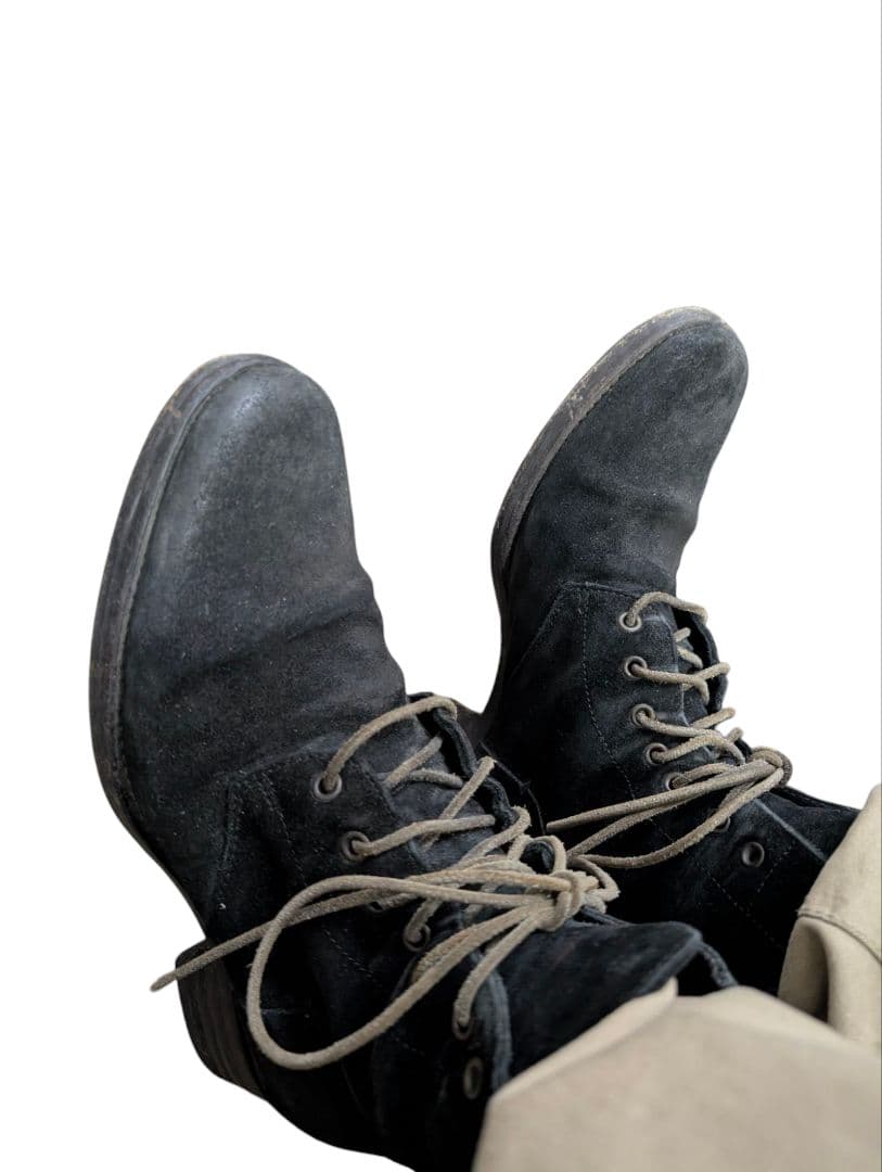 BUTTERO 黒 スエード レースアップ ブーツ 26.5位 レザー ビブラム