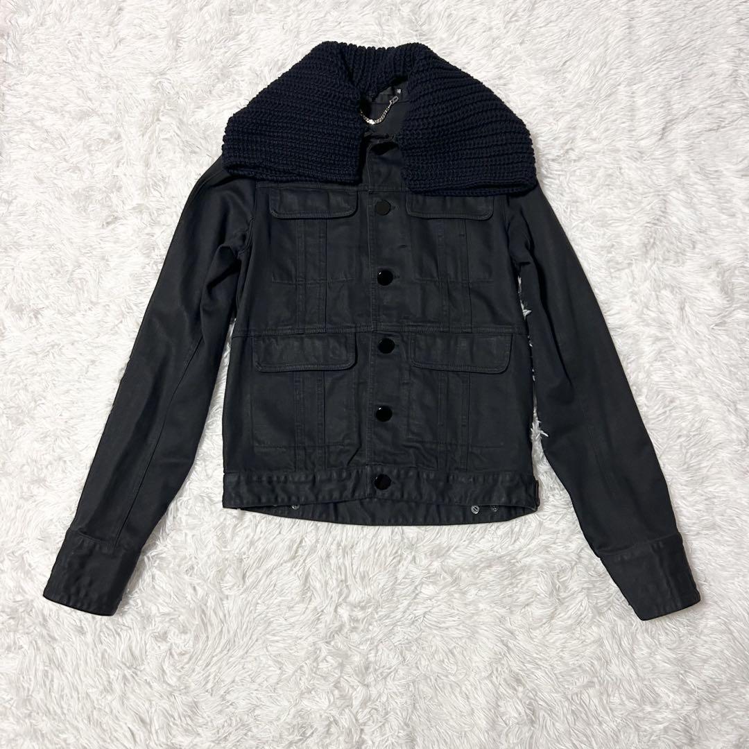 spastor スパストール 2way 襟ニット付き デニムジャケット 46