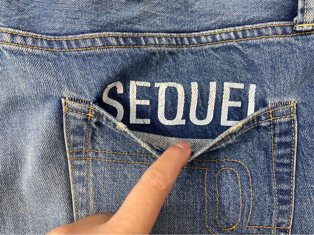 SEQUEL × FRAGMENT DAMAGE DENIM INDIGO XL