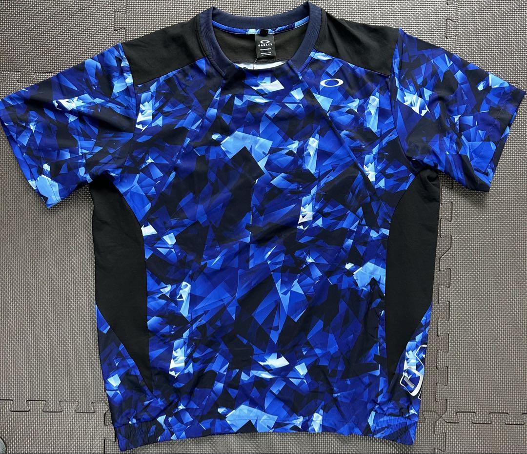 Oakley ジャージ上下セット 青色幾何学模様 size：XL
