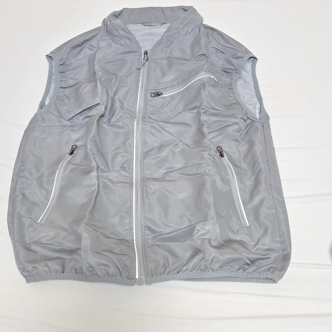 空調作業服セット Mサイズ ファン付き＋大容量バッテリー付き 軽量ベスト 屋外