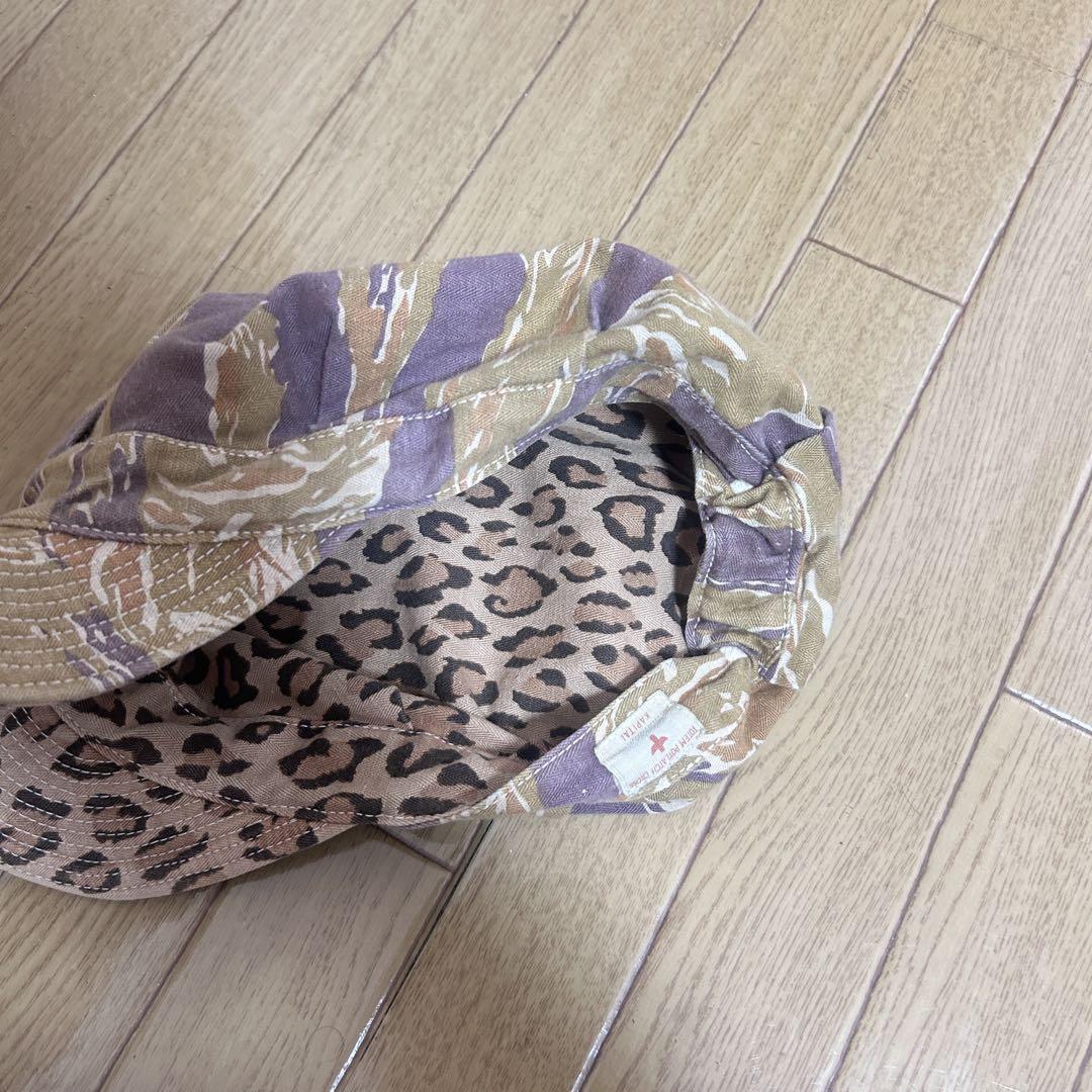 KAPITAL リバーシブル ワークキャップ レオパード