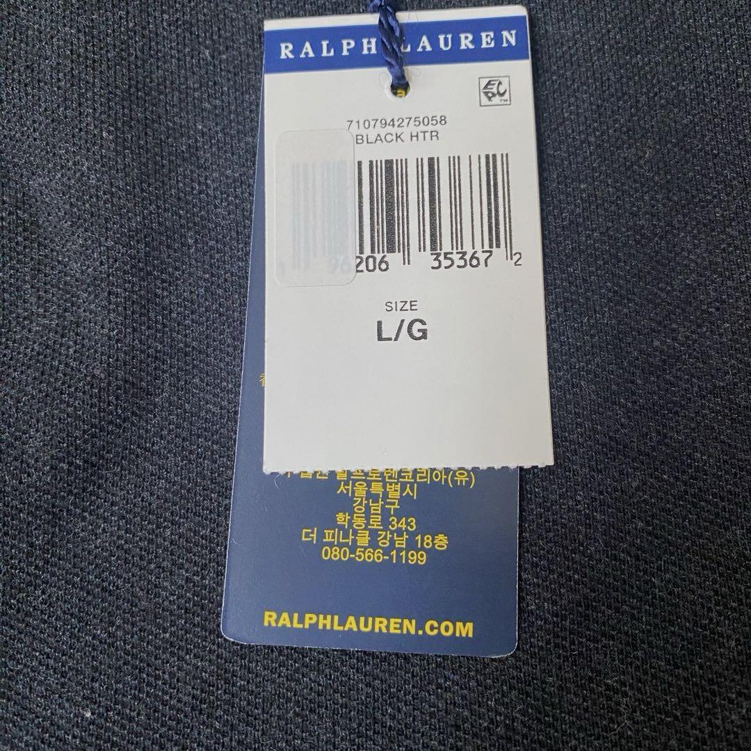 ポロ ラルフローレン 半袖 クラシックフィット ワンポイント ポロシャツ L 黒
