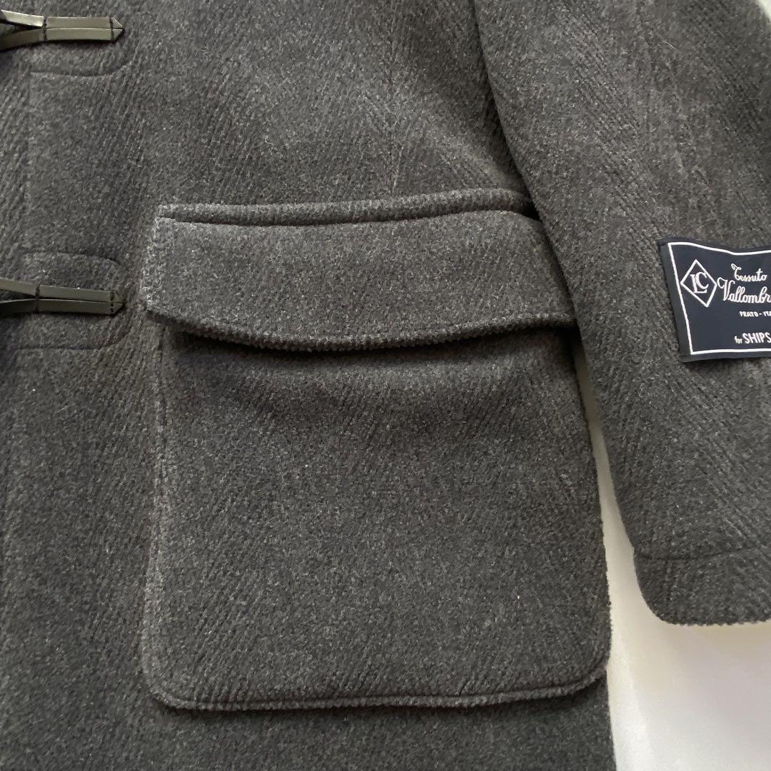 SHIPS シップス Vallombrosa ヘリンボーンダッフルコート L