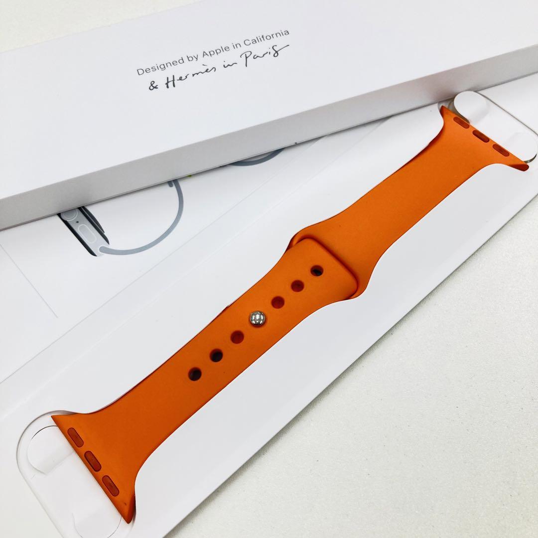 #アップルウォッチ エルメス オレンジsports バンド applewatchApple Watchアクセサリー