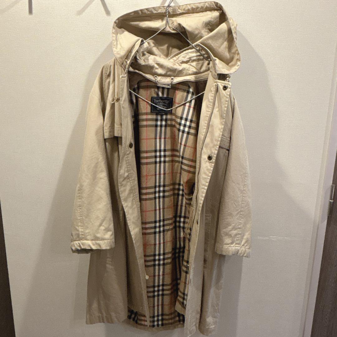 Burberry フード付きコート Mサイズ BURBERRY - 美品 Vintage バーバリー Burberrys コート フード