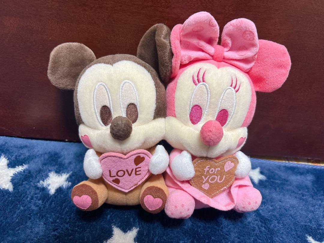 【レア】ディズニーストア ミッキー&ミニー ぬいぐるみ ピンク バレンタイン ディズニーストア ミッキー ミニー ぬいぐるみ バレンタイン