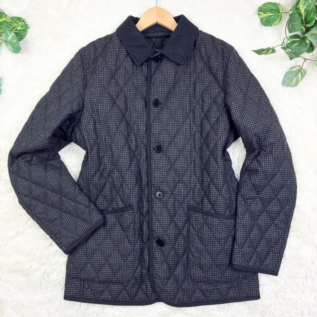 ユナイテッドアローズ グレーギンガムチェック ウールキルティングジャケットXL LL UNITED ARROWS RODOVICO_COM_BR