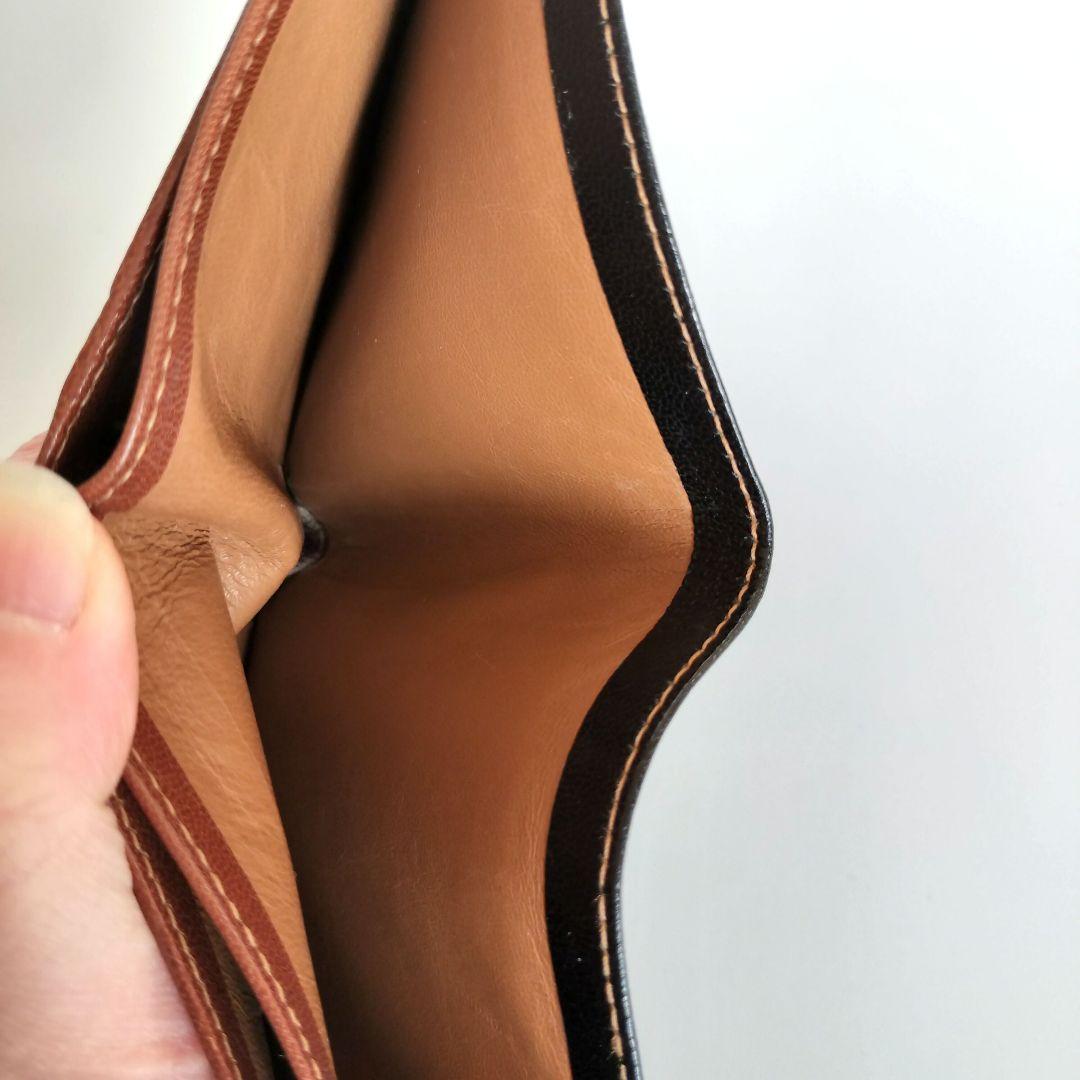 美品 GUCCI オールドグッチ 二つ折り財布 レザー ブラック 黒 パスケース
