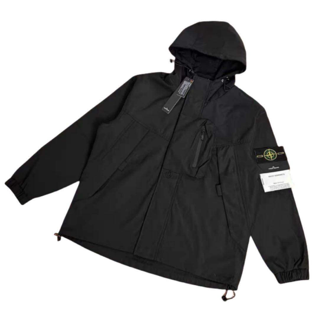 STONE ISLAND RASO GOMMATO Jacket BLACK L