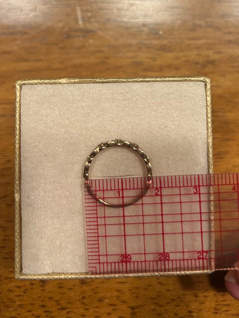 【agete】ダイアモンド　K10リング　8号