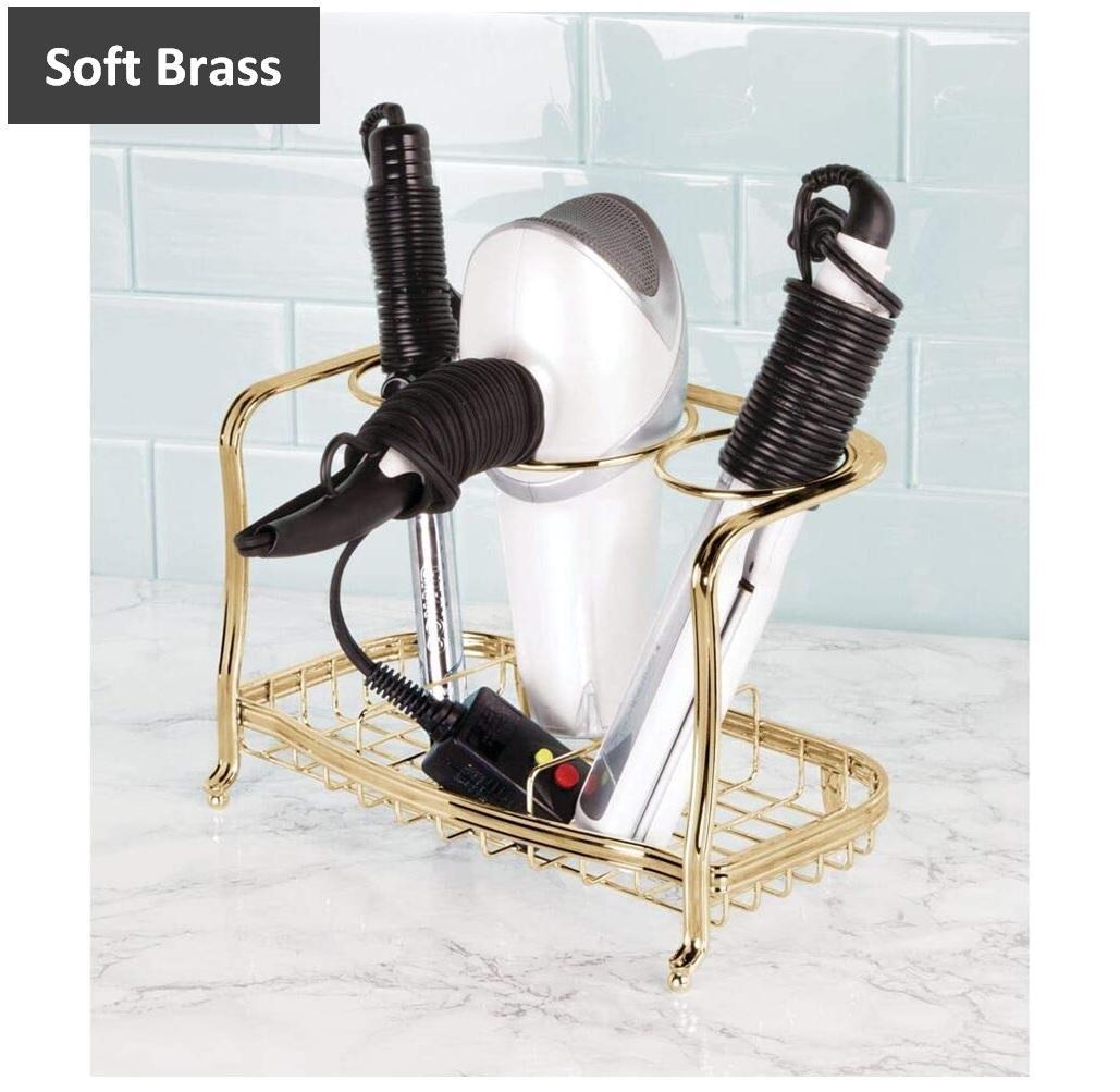 ドライヤーホルダー ヘアドライヤー収納 Vanity Soft Brass