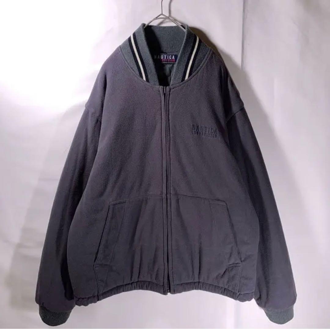 90s 古着 NAUTICA 4way ナイロンジャケット ネイビー レア物