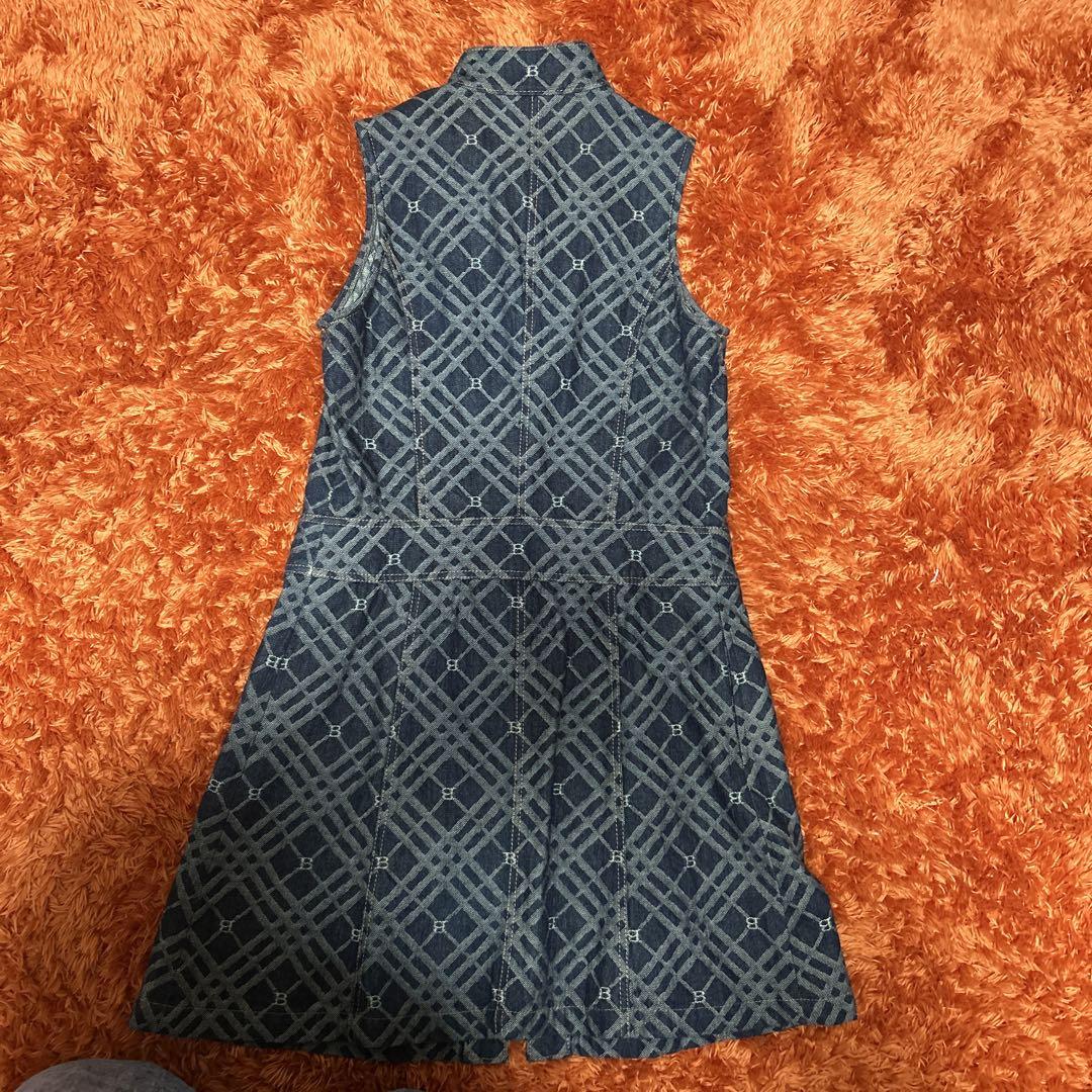 BURBERRY デニムノースリーブワンピース ダークブルー