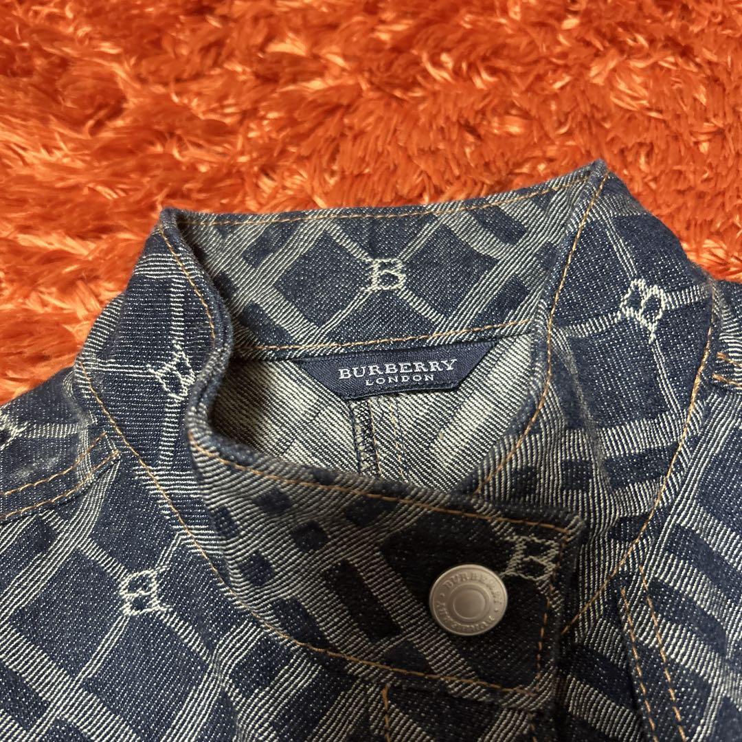 BURBERRY デニムノースリーブワンピース ダークブルー