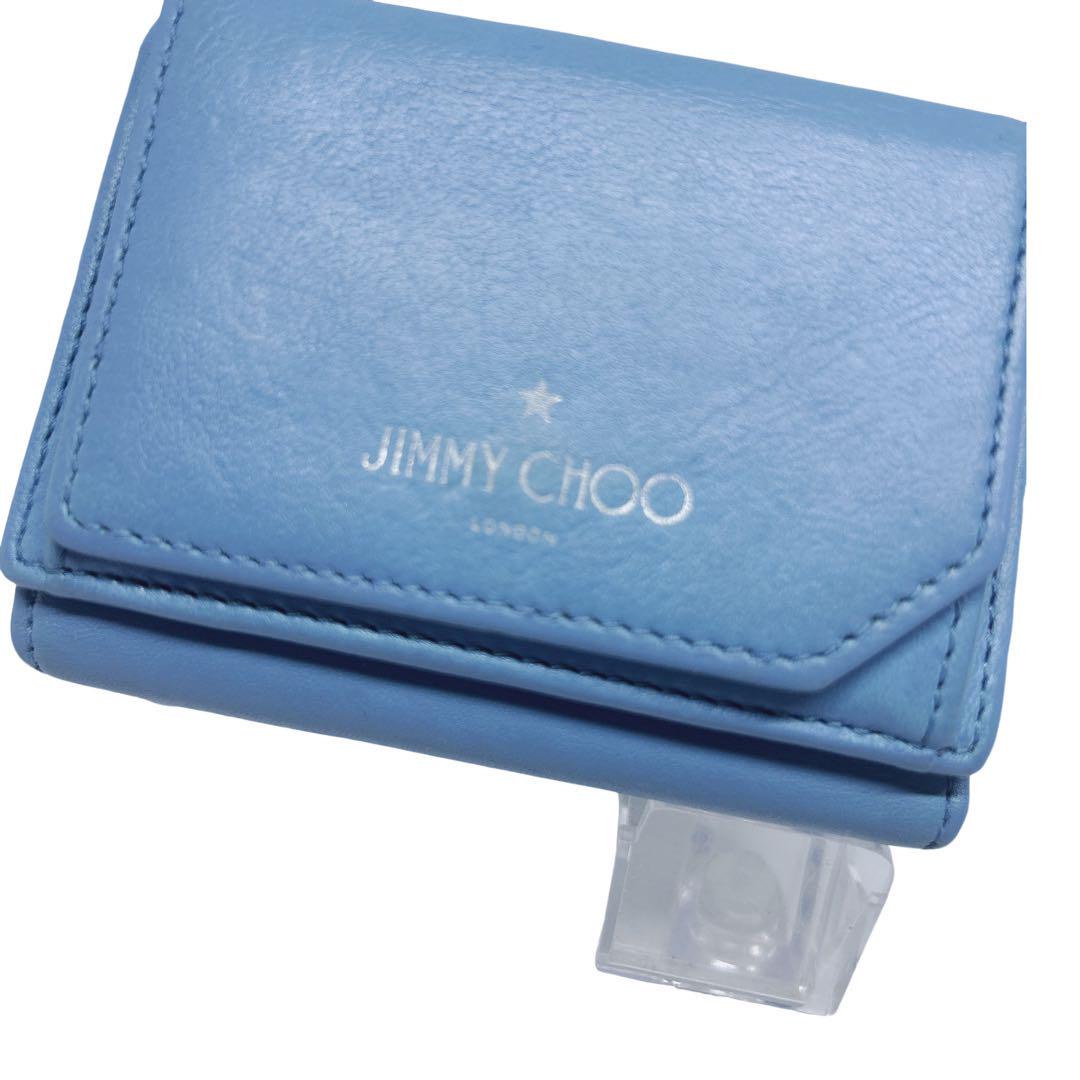 福袋安いいね半額ストア JIMMYCHOO 美品☆財布 レザー 三つ折り ミニ財布 コンパクト 小物