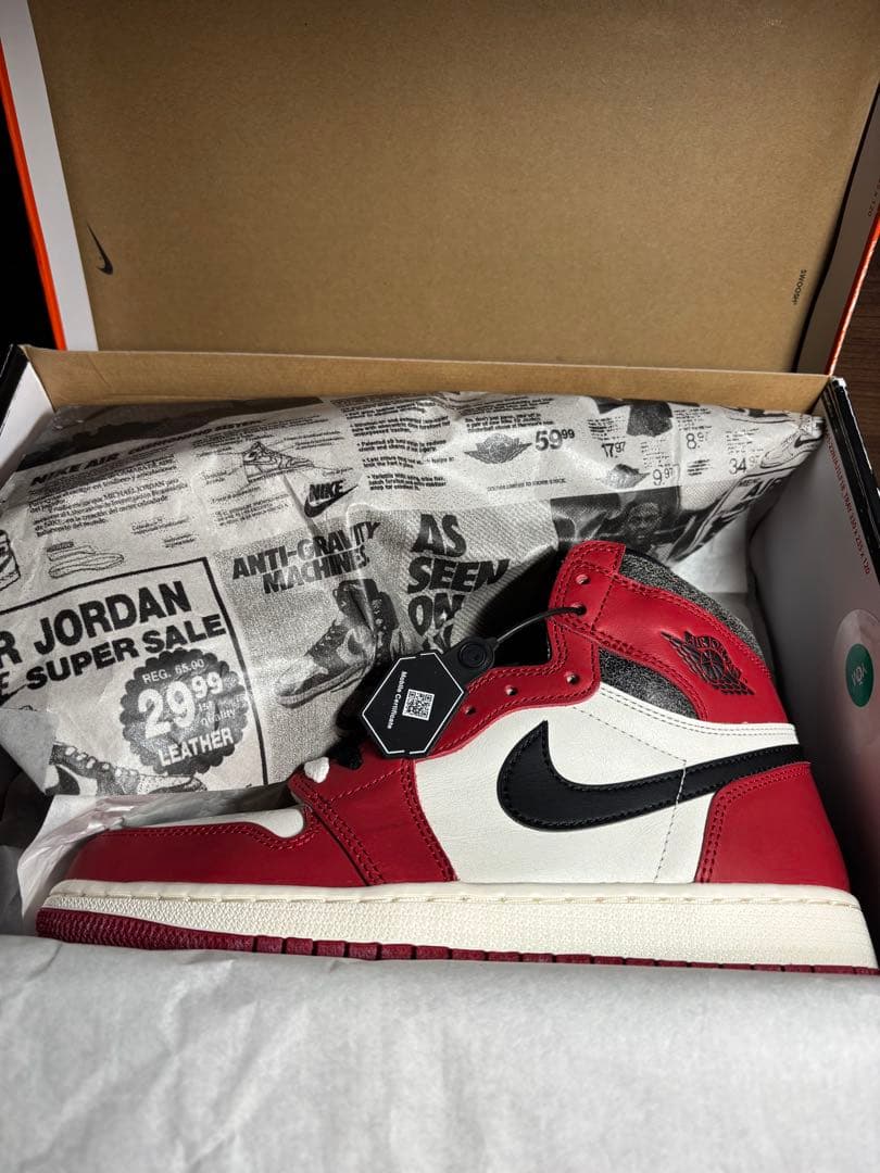 ナイキエアジョーダン1ハイOGロスト&ファウンド/シカゴ未使用size26.5㎝