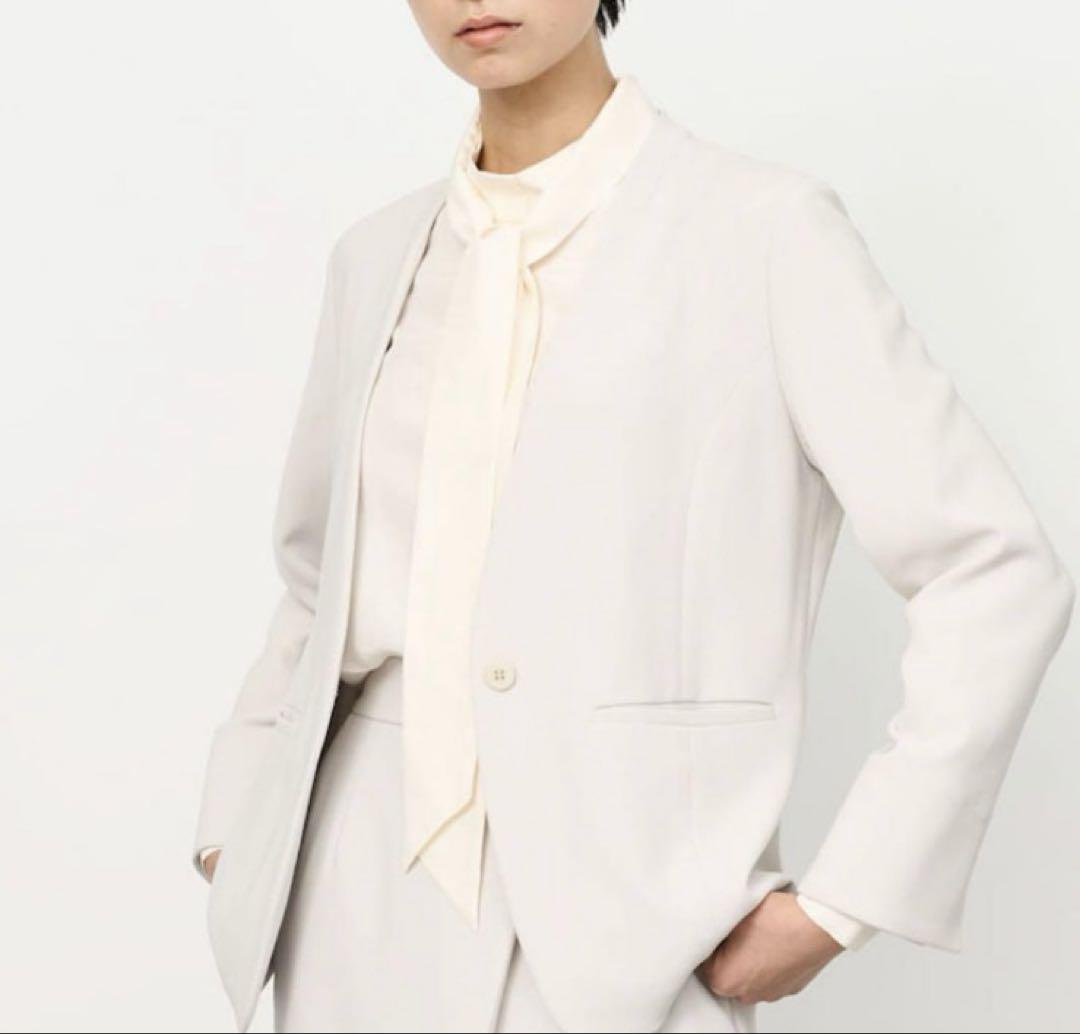 美品✨ソージュ SOÉJU ノーカラージャケット ノーラペル ストレッチ L