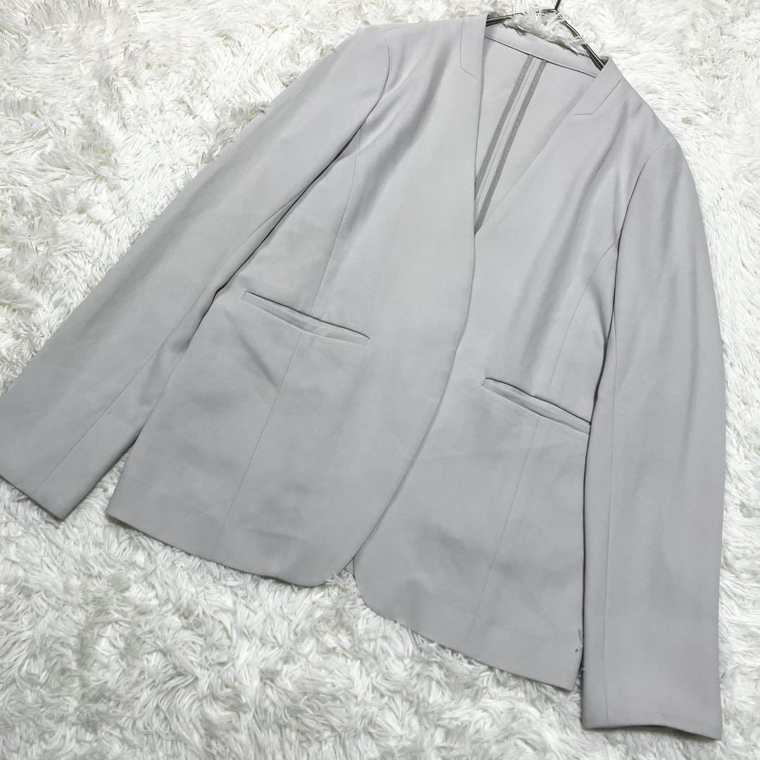 美品✨ソージュ SOÉJU ノーカラージャケット ノーラペル ストレッチ L