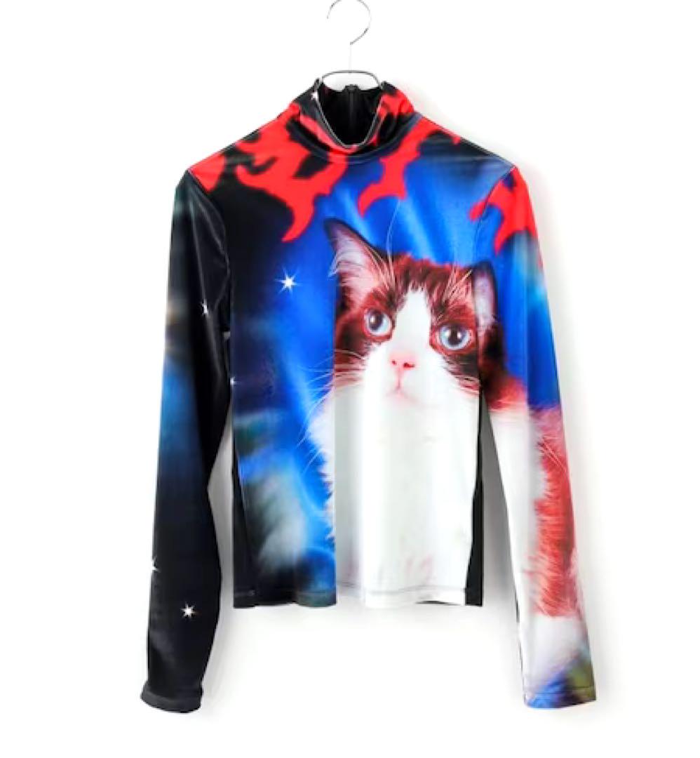 YOHEI OHNO graphic velour high neck