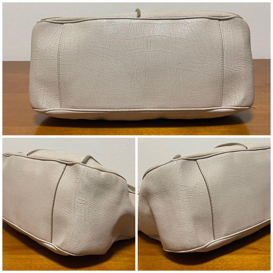 美品》CELINE（セリーヌ）レザー ハンドバッグ ベージュ系