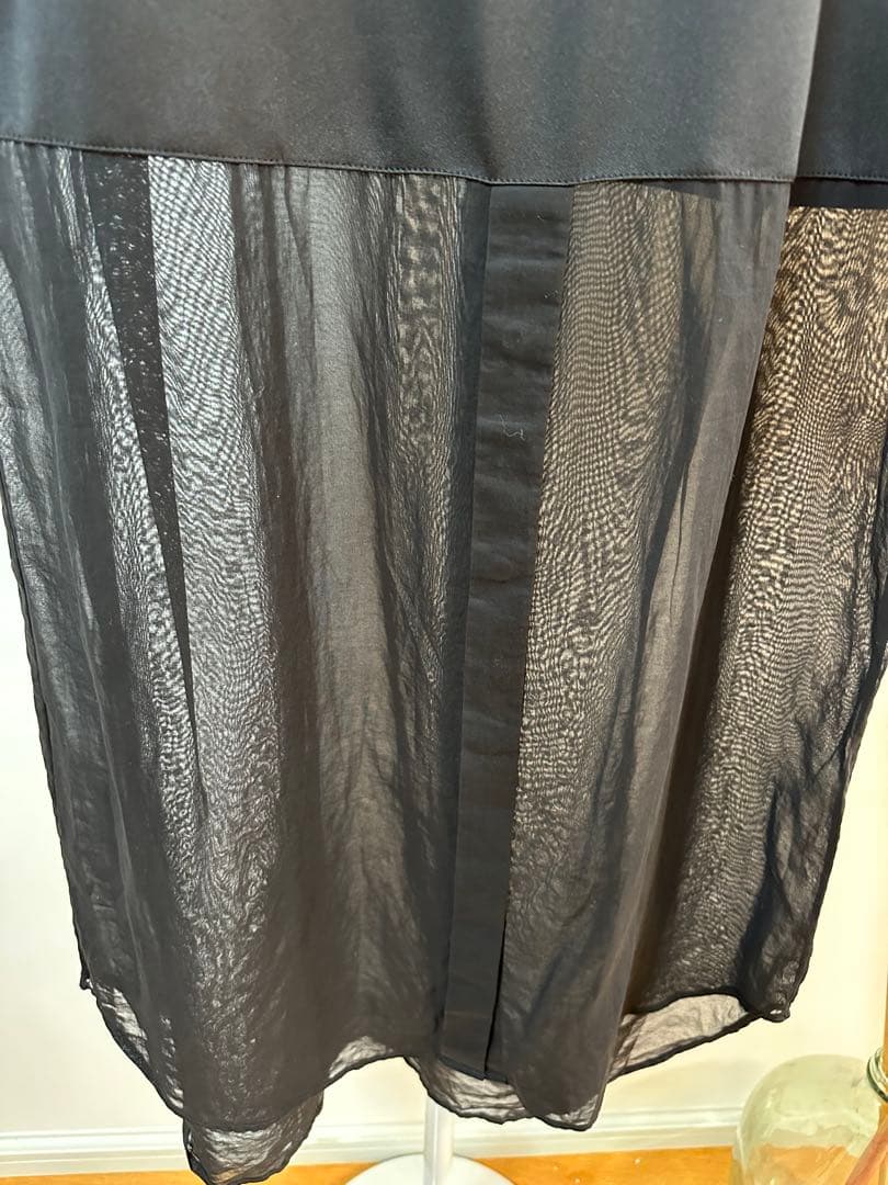 ルフィル新品⭐️シアーコンビインナーブラウスドッキングチュニックワンピ