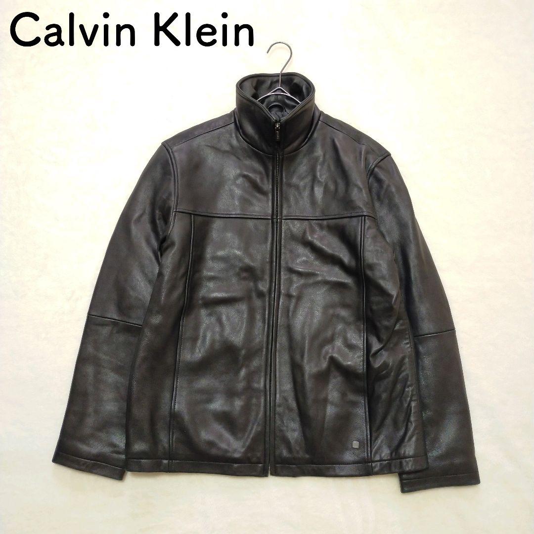 Calvin Klein レザージャケット ライダース ブラック M～L ブランドの