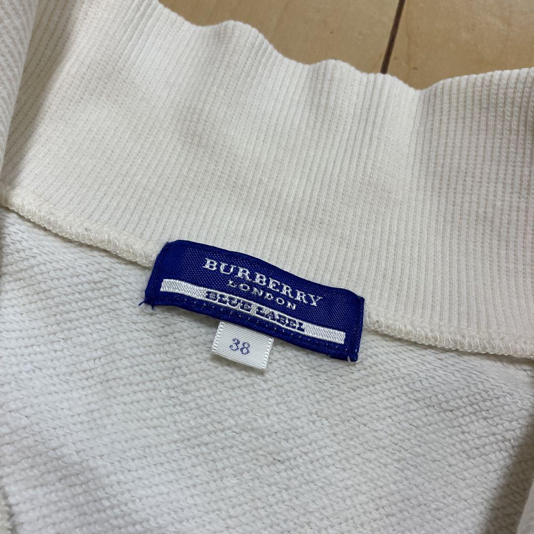BURBERRY BLUE LABEL ブルゾン スウェット ホワイト 38 - メルカリ