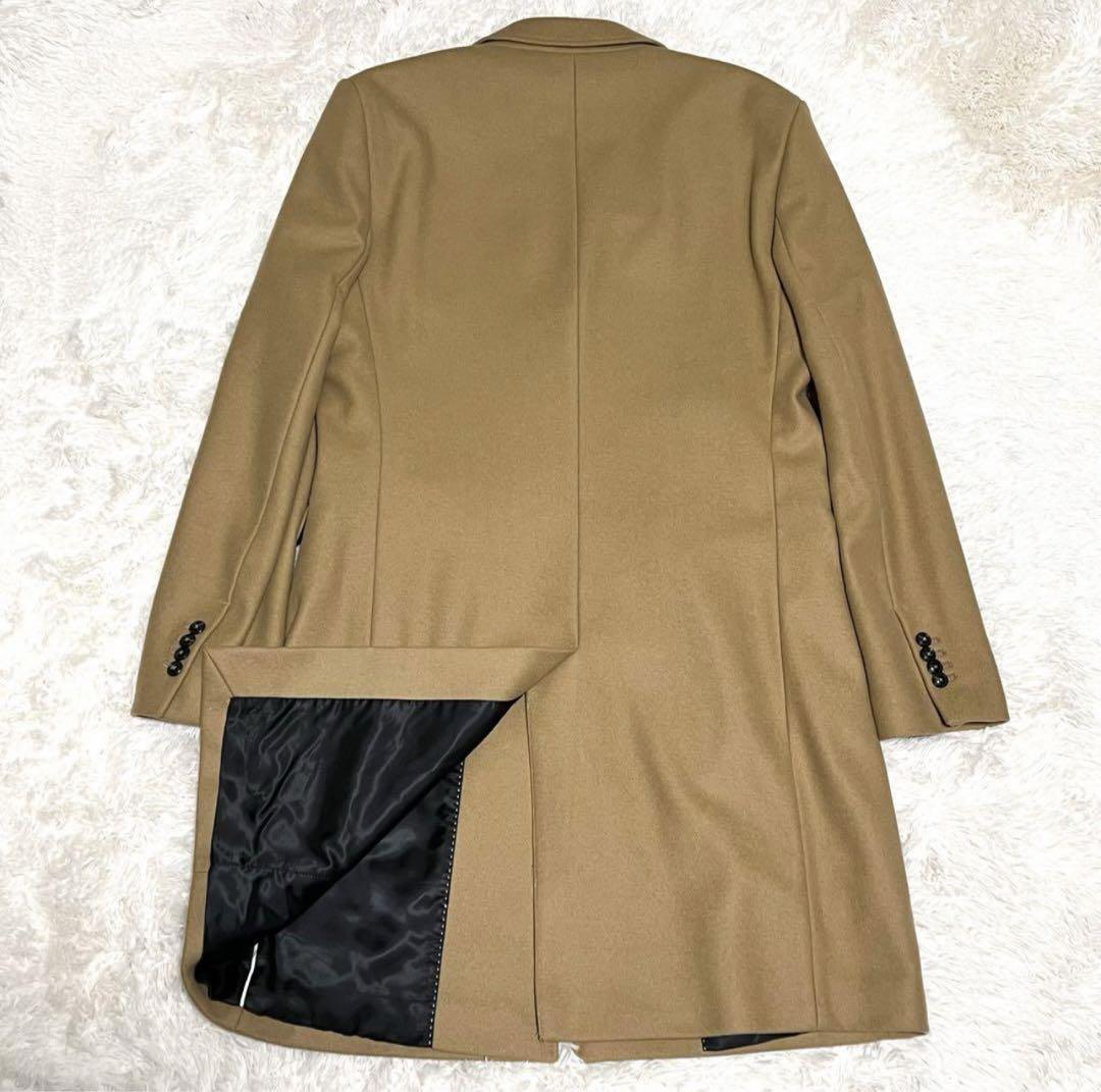 最高の ☆中古 美品 ザラ メンズ チェスターコート ロング キャメル ジャケット・アウター
