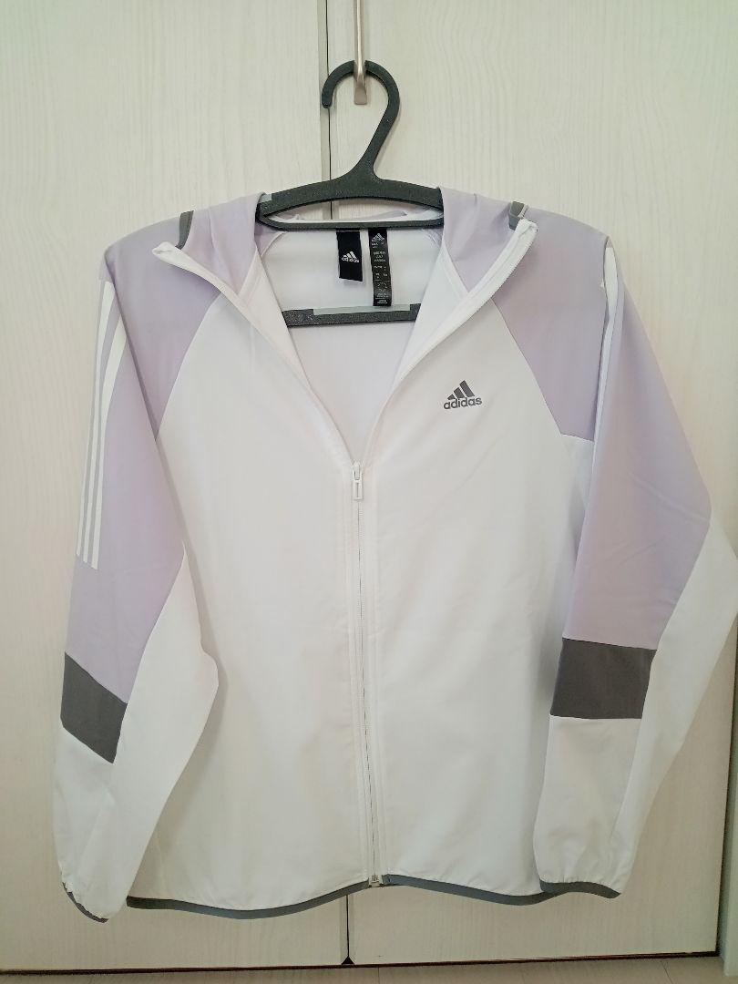 【美品】 adidas ジャージ ホワイト グレー パープル 上下（Ｌ・М）