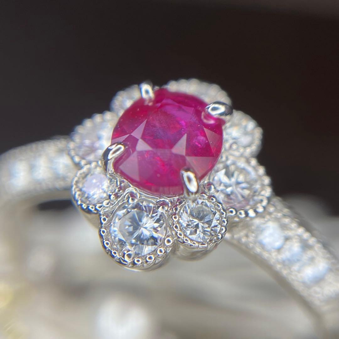 天然非加熱 ビルマ ルビー ダイヤモンド 計1.15ct GIA産地証明 天然非加熱 ビルマ ルビー ダイヤモンド 計1.15ct GIA産地証明