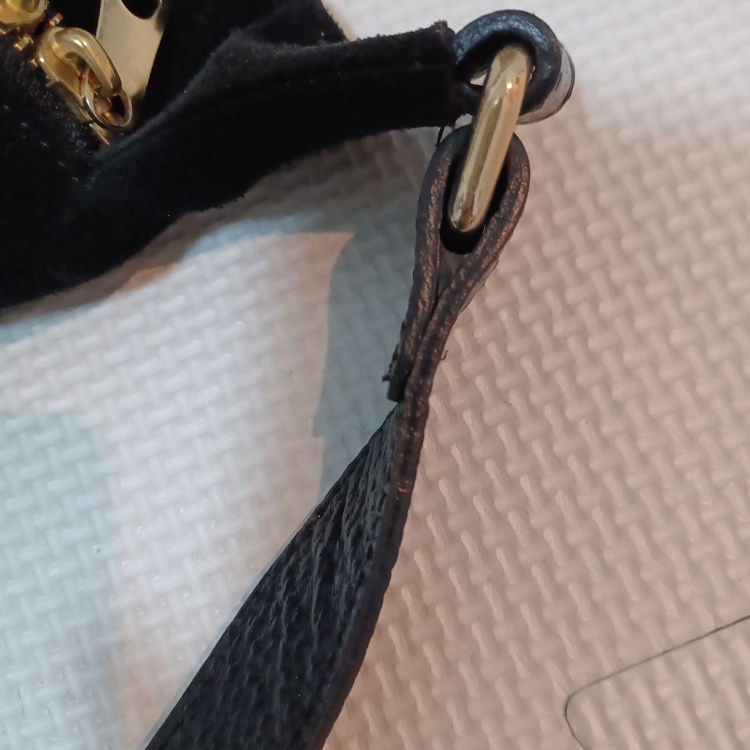 chiiiibag ブラック スエード ウエストバッグ