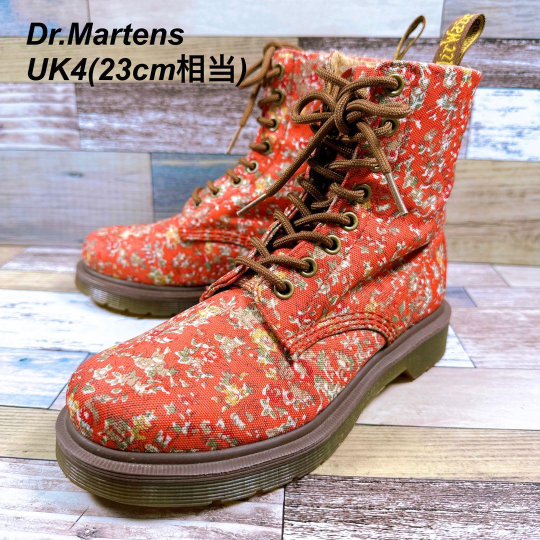 『Dr.Martens』(UK4) 極美品 レースアップブーツ 限定 花柄 23