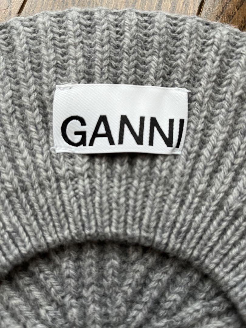 GANNI ベレー帽 グレー