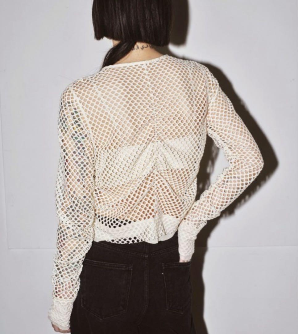 Mesh Shirring Cardigan / キナリ / todayful